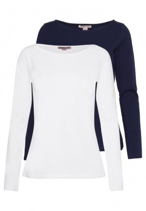 Anna Field 2 Pack Long Sleeved Top T-shirts Dames Donkergrijs | 3041-XWZQL