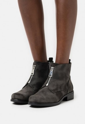 Anna Field Ankle Boots Enkellaarzen Dames Donkergrijs | 3496-RENKQ