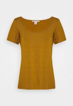 Anna Field Basic T Shirt T-shirts Dames Bruin | 3918-YQVSU