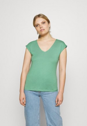 Anna Field Basic T Shirt T-shirts Dames Groen | 4605-KSVZW