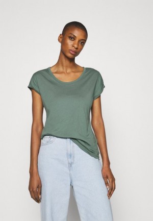 Anna Field Basic T Shirt T-shirts Dames Khaki | 8745-TUESI