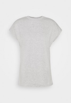 Anna Field Basic T Shirt T-shirts Dames Lichtgrijs | 3910-KOUXR