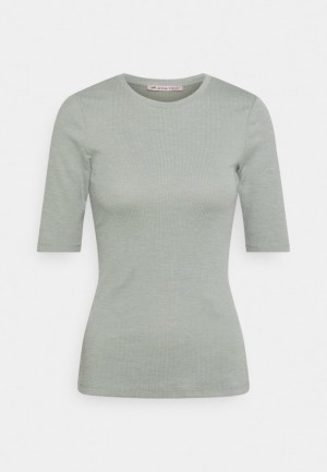 Anna Field Basic T Shirt T-shirts Dames Lichtgroen | 1748-THQSK