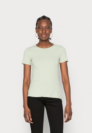 Anna Field Basic T Shirt T-shirts Dames Lichtgroen | 7156-STDFX