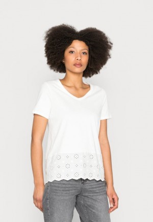 Anna Field Basic T Shirt T-shirts Dames Wit | 8409-QUEKO