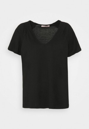 Anna Field Basic T Shirt T-shirts Dames Zwart | 4069-FGTRC