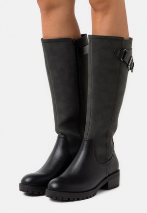 Anna Field Boots Laarzen Dames Zwart | 3927-ZMQCH