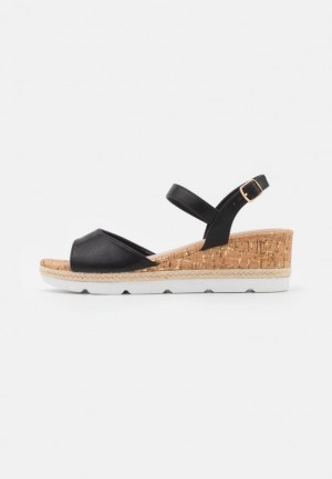 Anna Field Comfort Espadrilles Sandalen Dames Zwart | 0139-EUDKY