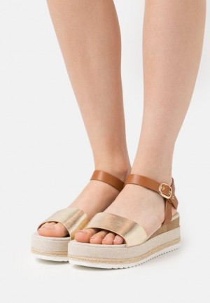 Anna Field Comfort Espadrilles Sandalen Dames Goud | 7560-QBUXF