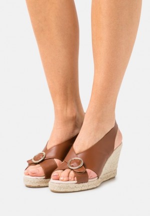 Anna Field Comfort Leren Platform Sandals Sandalen Dames Beige | 4587-MNKCP