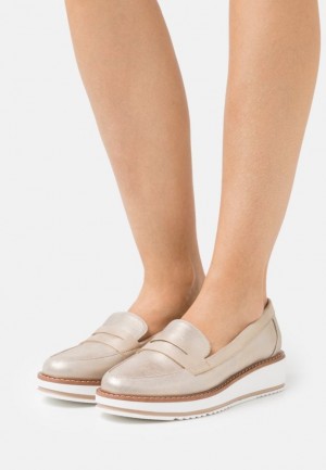 Anna Field Comfort Slip Ons Laag Schoenen Dames Goud | 1273-WKPGB