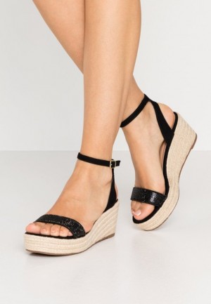 Anna Field Espadrilles Sandalen Dames Zwart | 2049-IJCFX