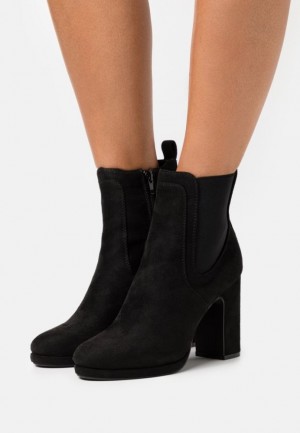 Anna Field High Hak Ankle Boots Enkellaarzen Dames Zwart | 2139-UFJLT