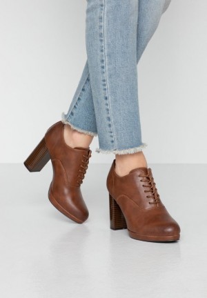 Anna Field High Hak Ankle Boots Hakken Dames Bruin | 2915-OLXZA