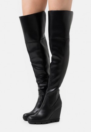 Anna Field High Hak Boots Laarzen Dames Zwart | 6028-XLEQF