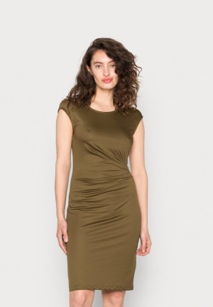 Anna Field Jersey Jurken Jurk Dames Khaki | 0958-ALXYZ