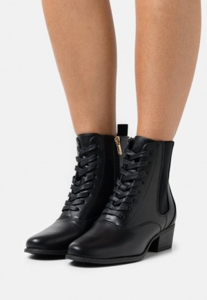 Anna Field Kanten Up Ankle Boots Enkellaarzen Dames Zwart | 2146-XGZLO