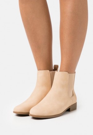 Anna Field Klassieke Ankle Boots Enkellaarzen Dames Beige | 6839-FBMSX