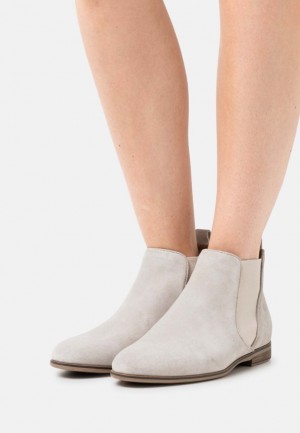 Anna Field Leren Ankle Boots Enkellaarzen Dames Grijs | 1748-JEOXQ