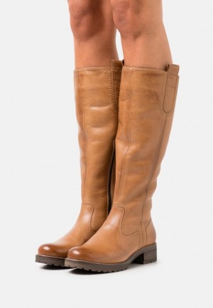 Anna Field Leren Boots Laarzen Dames Bruin | 9408-HCIGW