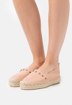 Anna Field Leren Espadrilles Laag Schoenen Dames Beige | 4798-BXGEY