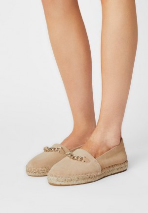 Anna Field Leren Espadrilles Laag Schoenen Dames Beige | 4716-CZGLM