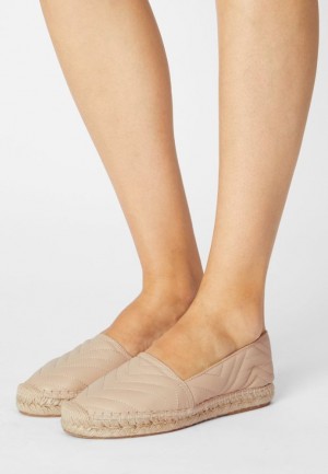 Anna Field Leren Espadrilles Laag Schoenen Dames Beige | 2105-JWVYR