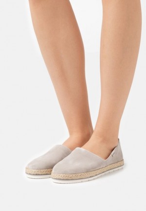 Anna Field Leren Espadrilles Laag Schoenen Dames Grijs | 0724-VOFID