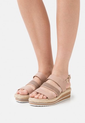 Anna Field Leren Espadrilles Sandalen Dames Beige | 6973-JZRWL