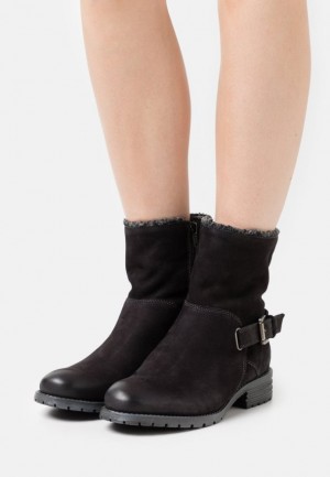 Anna Field Leren Klassieke Ankle Boots Enkellaarzen Dames Zwart | 6904-WPZQX