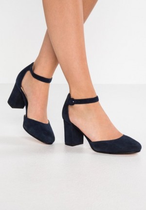 Anna Field Leren Klassieke Heels Hakken Dames Donkerblauw | 4305-VBGYZ