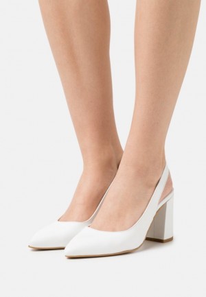 Anna Field Leren Klassieke Heels Hakken Dames Wit | 3720-TCHIL