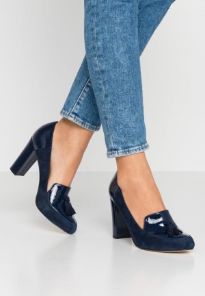 Anna Field Leren Klassieke Heels Hakken Dames Donkerblauw | 9783-ITOYZ