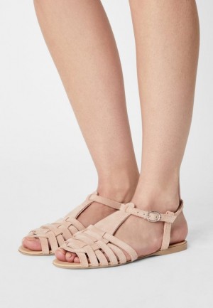 Anna Field Leren Sandals Sandalen Dames Beige | 6025-AVJWY