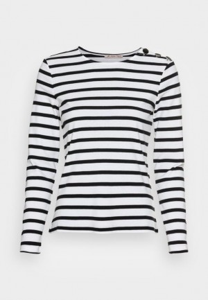 Anna Field Long Sleeved Top T-shirts Dames Wit | 4892-DYZFW