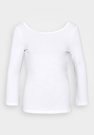 Anna Field Long Sleeved Top T-shirts Dames Wit | 4768-RAVTE