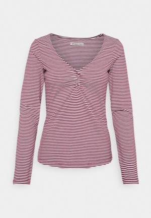 Anna Field Long Sleeved Top T-shirts Dames Donkerrood | 2631-YFJQO