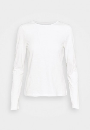 Anna Field Long Sleeved Top T-shirts Dames Wit | 1849-KEQLA