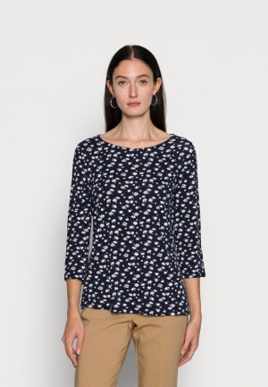 Anna Field Long Sleeved Top T-shirts Dames Donkerblauw | 1024-ZBACX