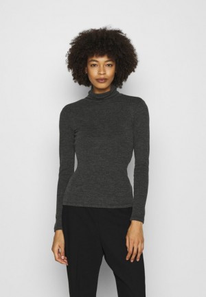 Anna Field Long Sleeved Top T-shirts Dames Grijs | 0962-TULVK