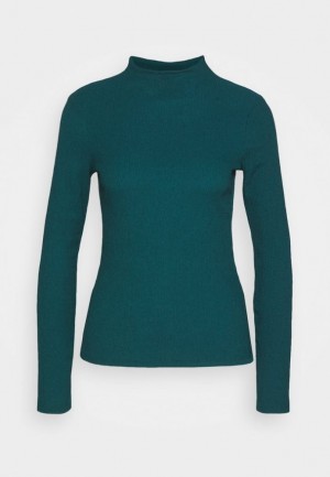 Anna Field Long Sleeved Top T-shirts Dames Turquoise | 7123-KAZTL