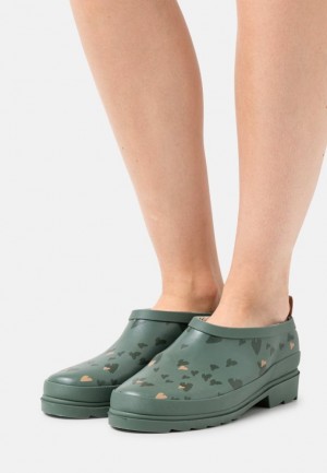 Anna Field Mules Pantoffels Dames Groen | 4328-OXWKI