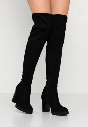 Anna Field Over The Knee Boots Laarzen Dames Zwart | 9436-RJVAS