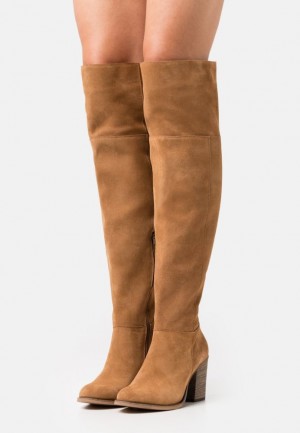 Anna Field Over The Knee Boots Laarzen Dames Bruin | 4953-MTZCQ