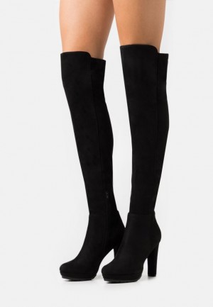 Anna Field Over The Knee Boots Laarzen Dames Zwart | 4869-YAXKP