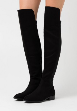 Anna Field Over The Knee Boots Laarzen Dames Zwart | 2194-GSLYM