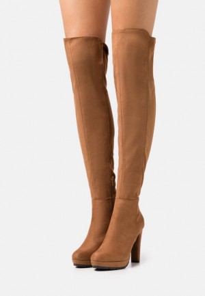 Anna Field Over The Knee Boots Laarzen Dames Bruin | 0718-NIDRF