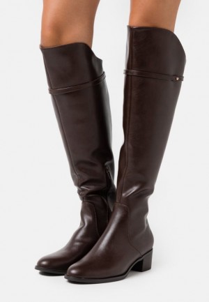 Anna Field Over The Knee Boots Laarzen Dames Donkerbruin | 0312-GDKHN