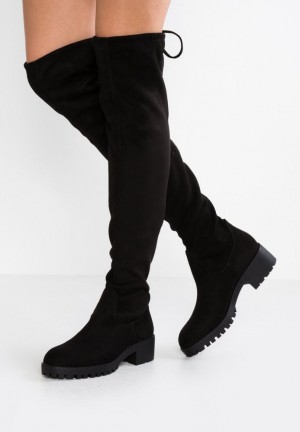 Anna Field Over The Knee Boots Laarzen Dames Zwart | 8950-BKZTD