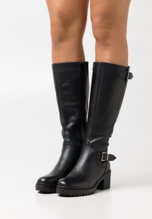 Anna Field Platform Boots Laarzen Dames Zwart | 2671-GWPSU